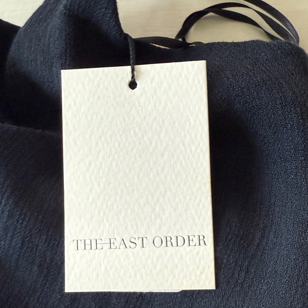 The East Order Black drop waist dress